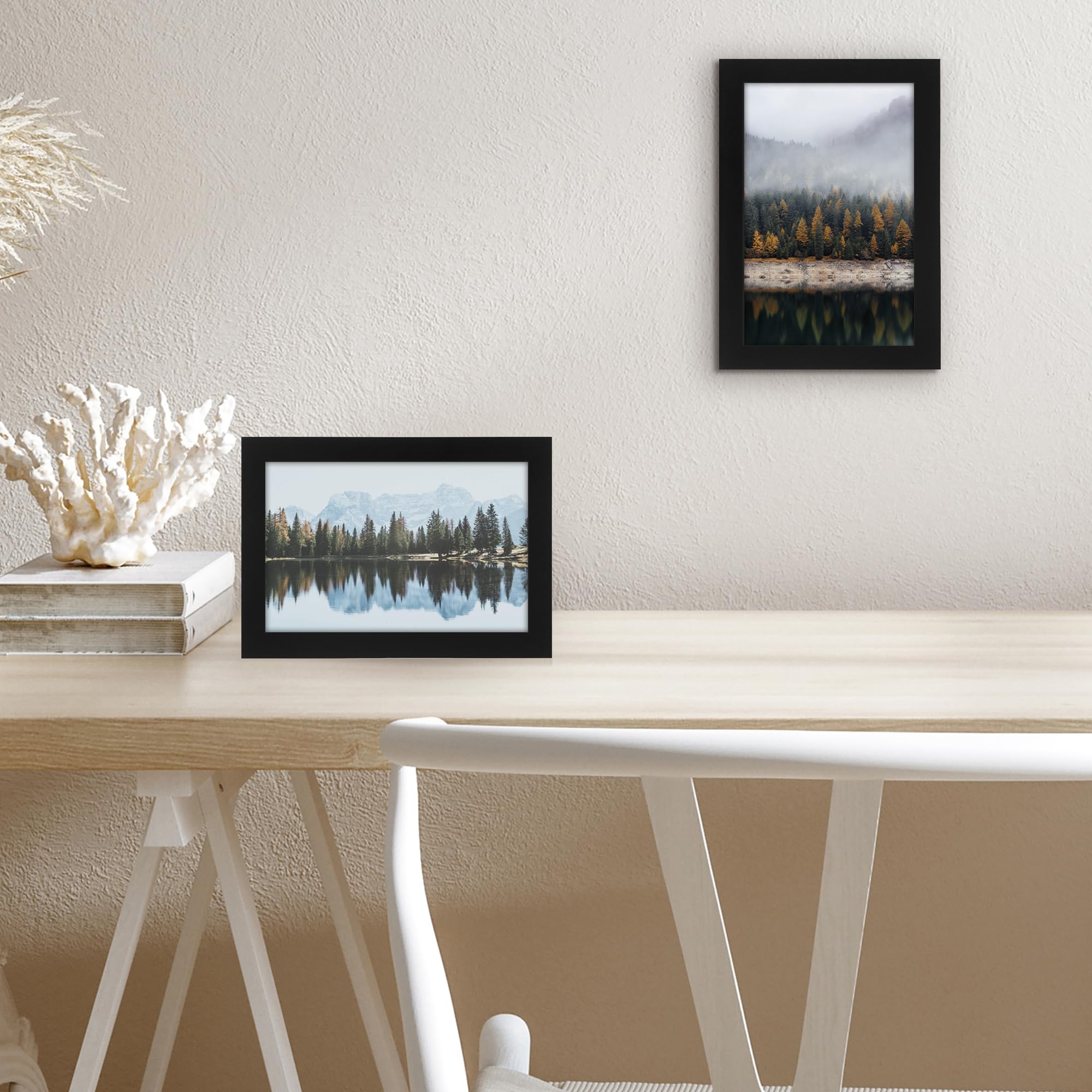 Americanflat 5.5x8.5 Picture Frame with Shatter-Resistant Glass - Signature Collection - Gallery-Style Frames Made of Engineered